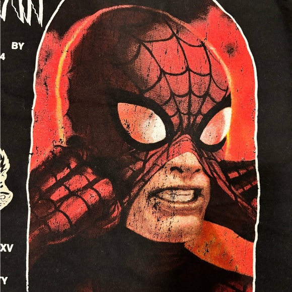 Darc Sport "With Great Power" Spiderman Premium Oversized T-Shirt in Black - Picture 5 of 9